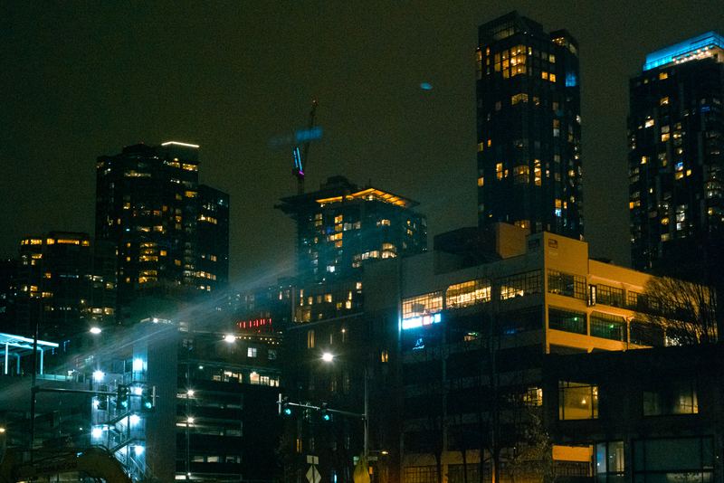 Downtown at night