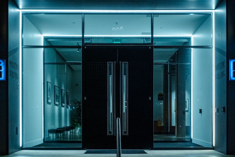 Glass entry