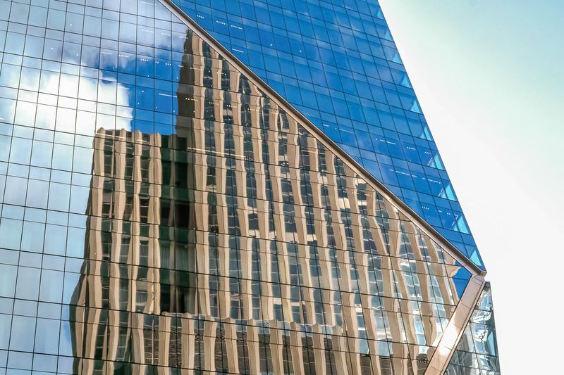 Glass facade