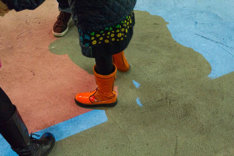 Mother May I, projected floor